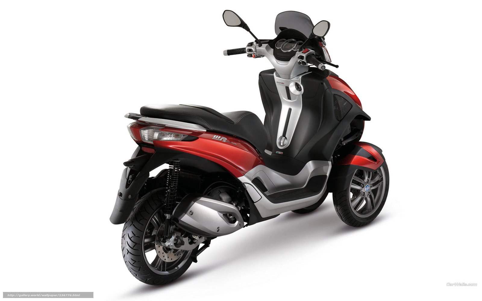red and black scooter