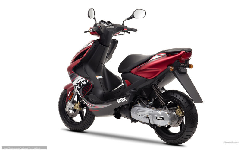 red and black scooter