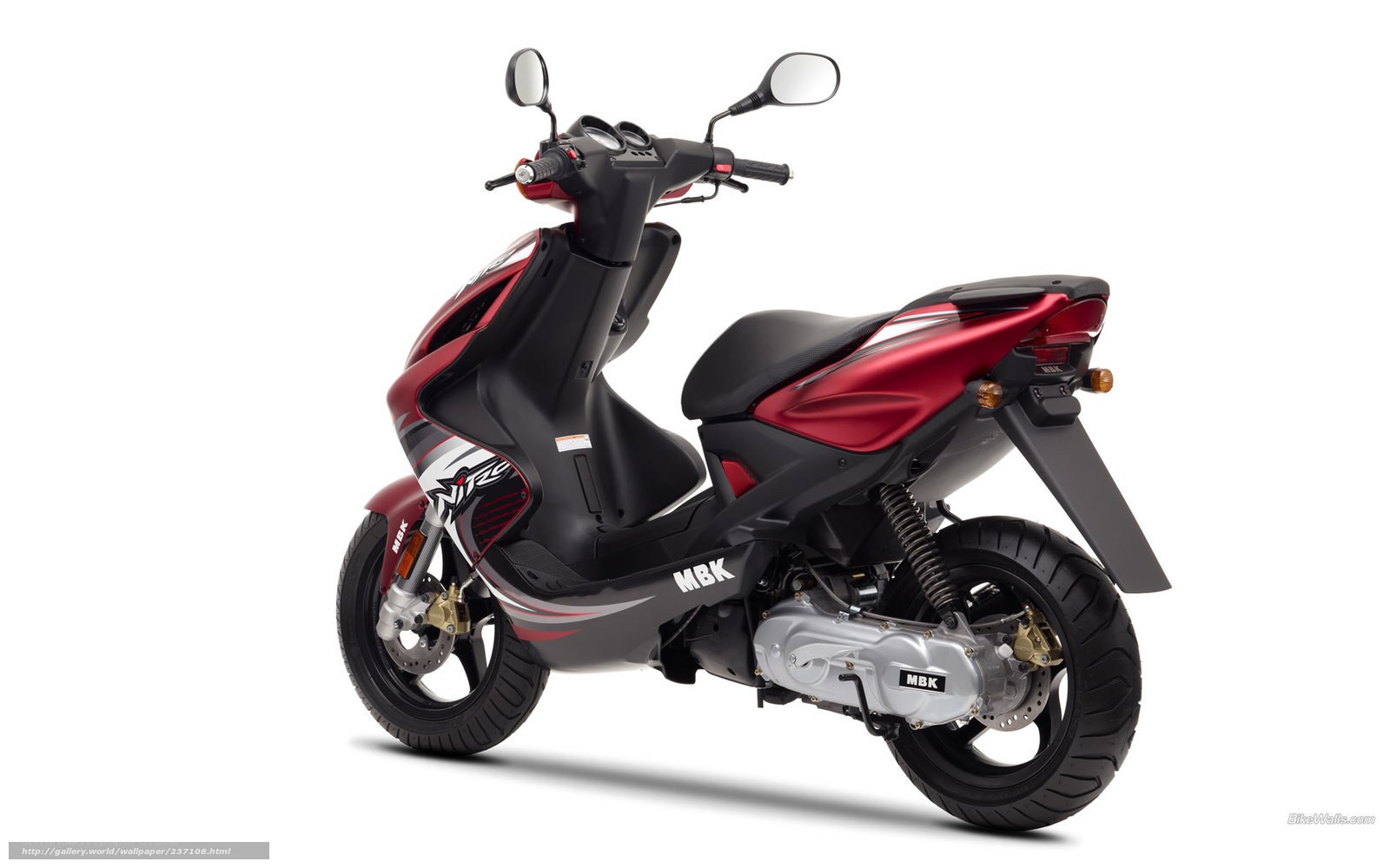 red and black scooter