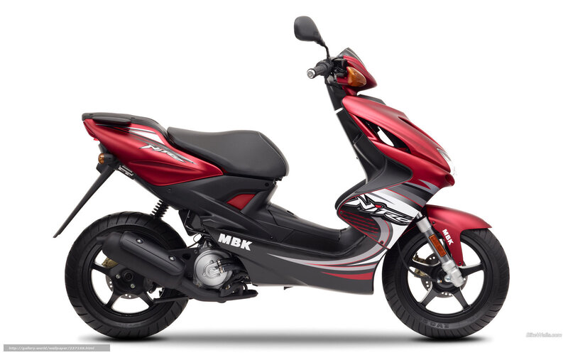 red and black scooter