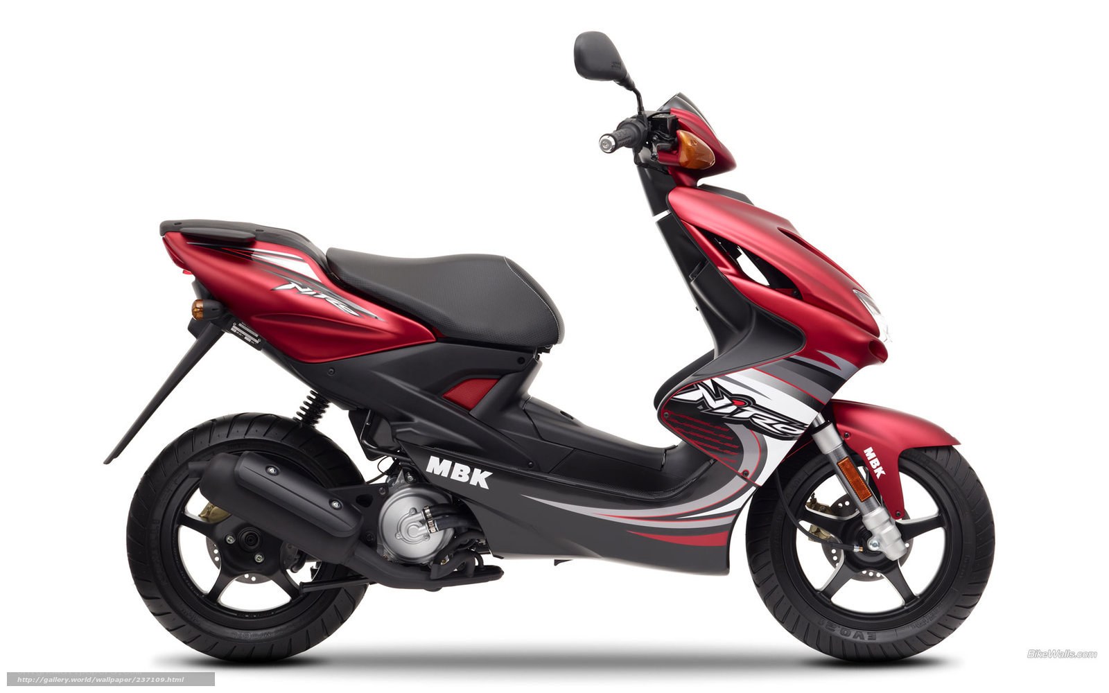 red and black scooter
