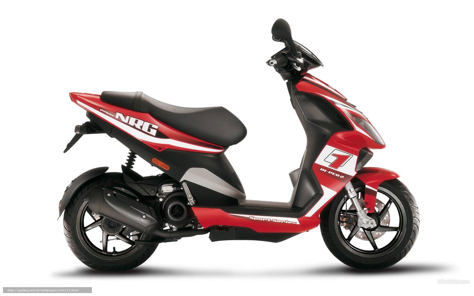 red and black scooter