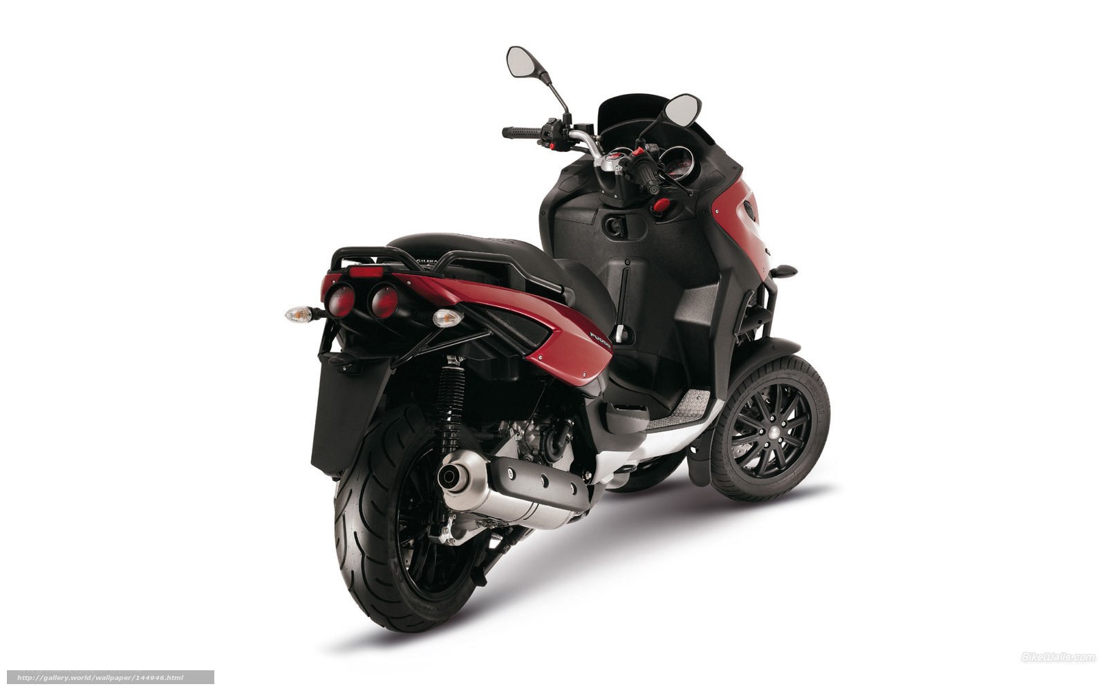 red and black scooter