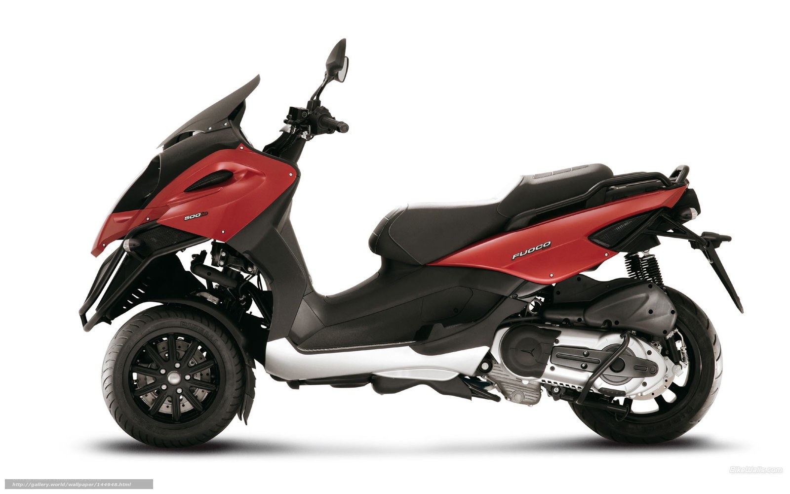 red and black scooter