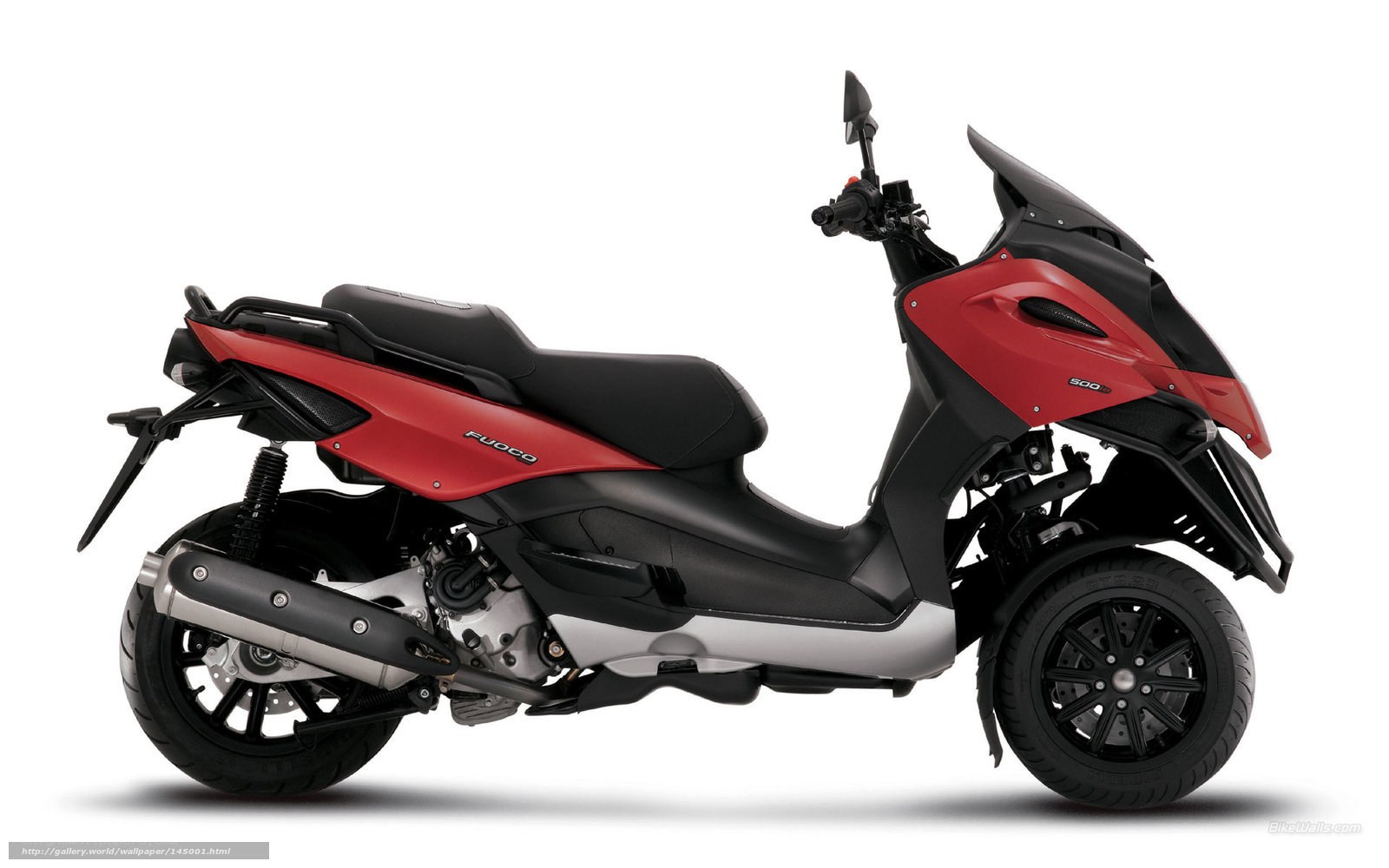 red and black scooter