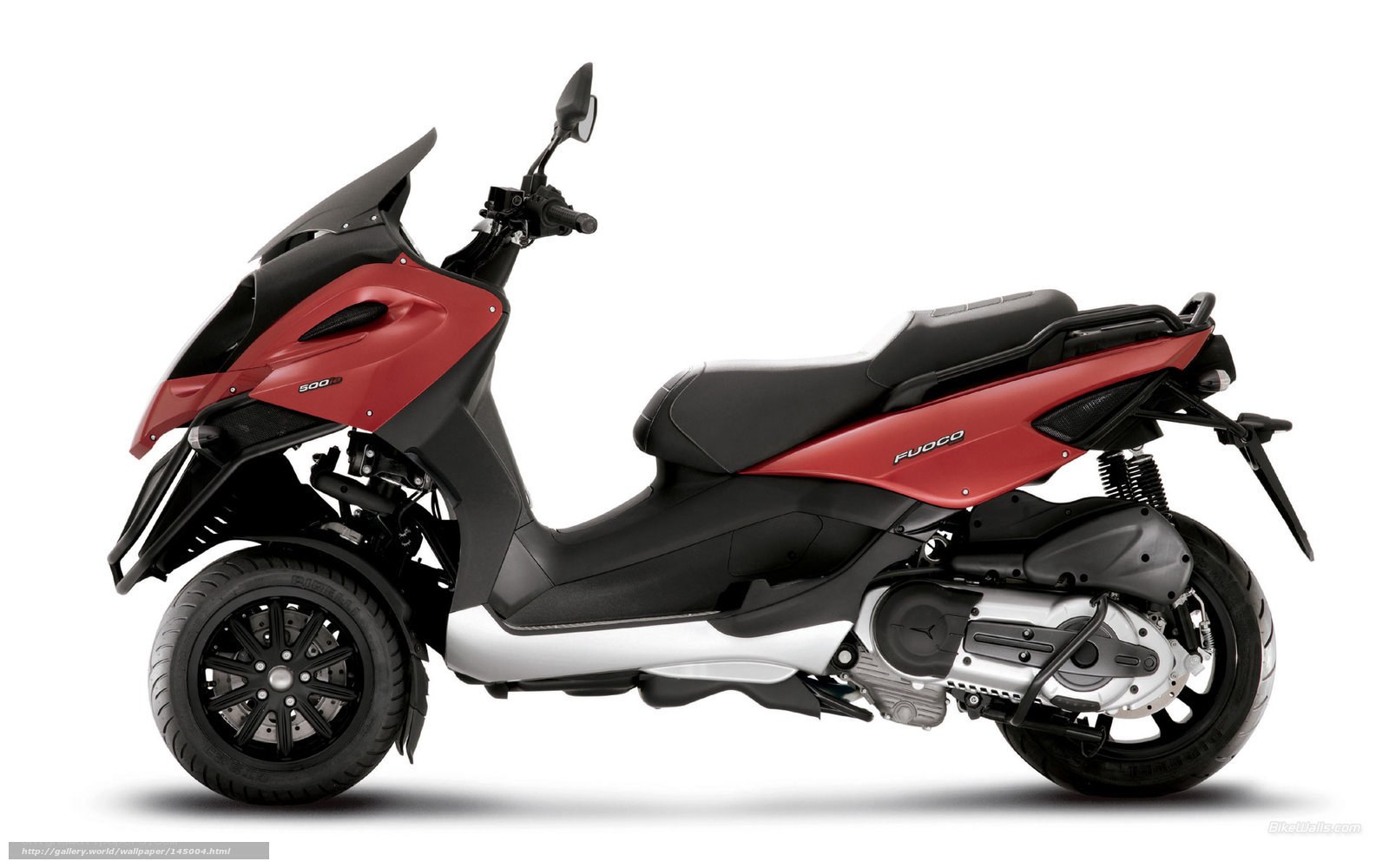red and black scooter