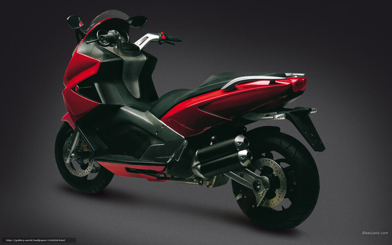 Red and Black Scooter — Dramatic, Photograph