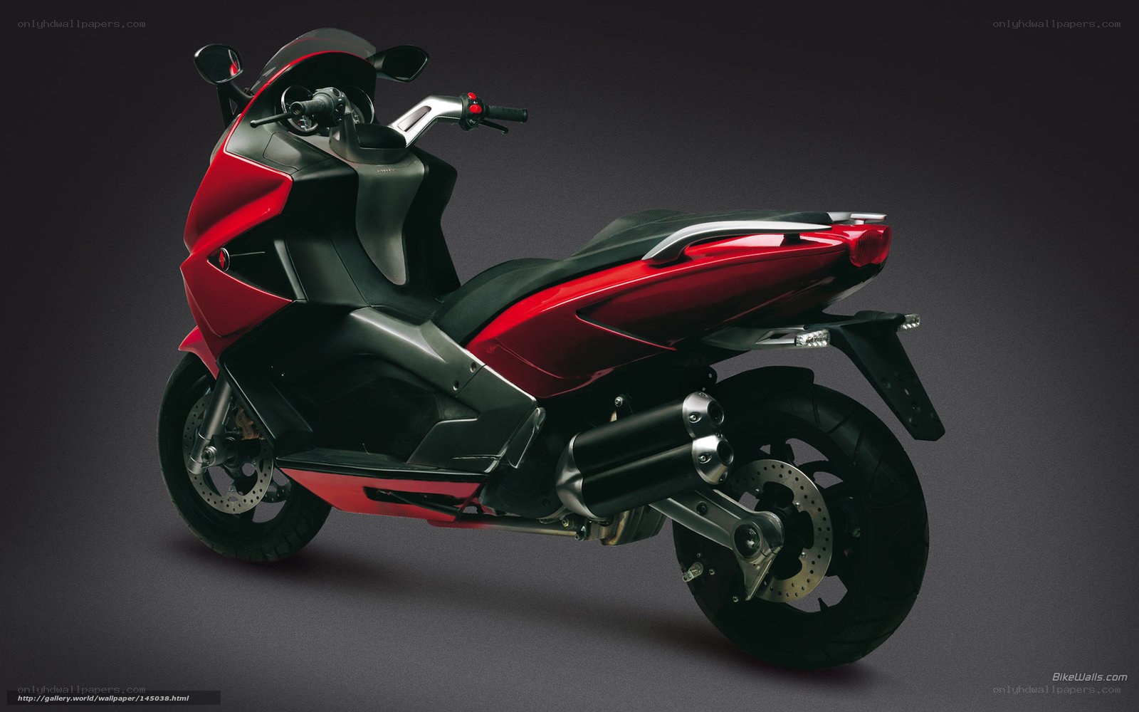 red and black scooter motorcycle