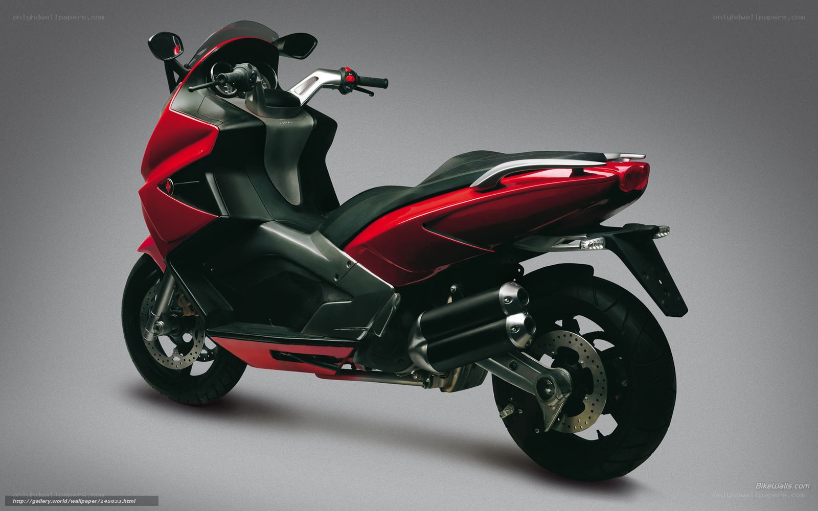red and black scooter motorcycle