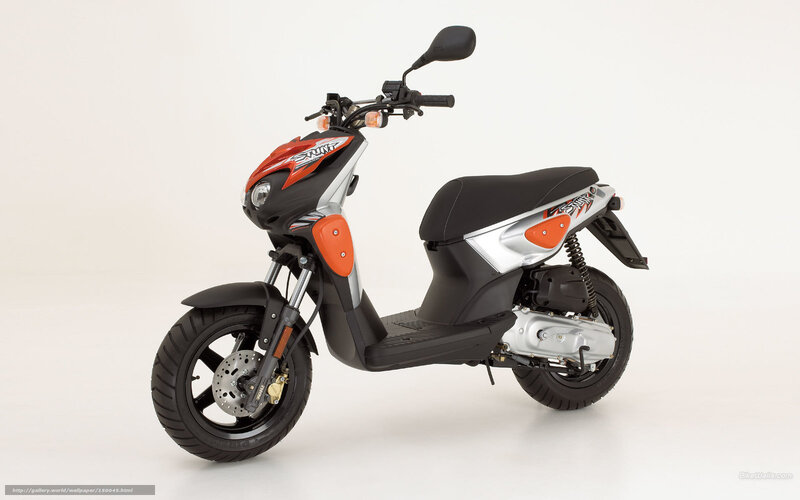 Red and Black Scooter — Neutral, Photograph, Handlebars