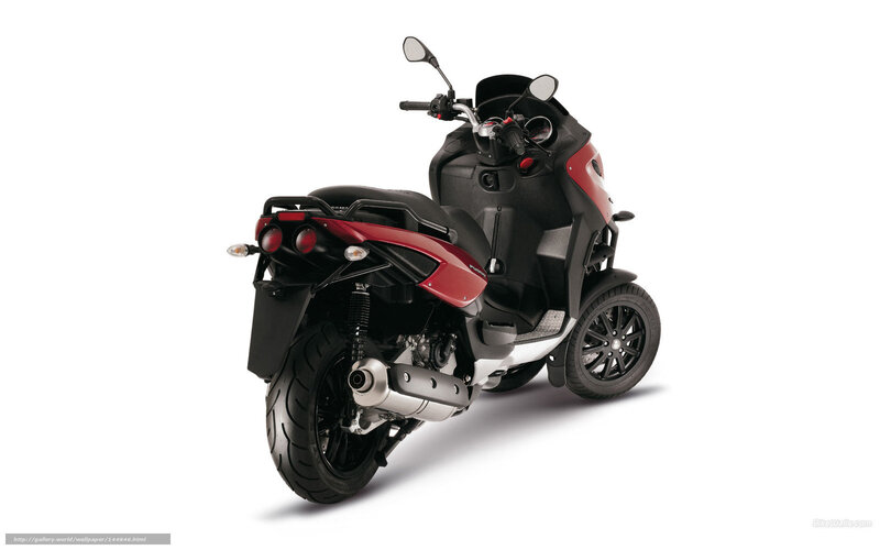 Red and Black Scooter — Neutral, Photograph, Mirror