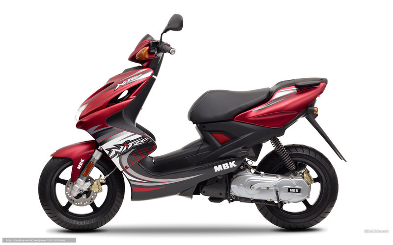 Red and Black Scooter — Neutral, Photograph, Seat, Handlebars, Engine