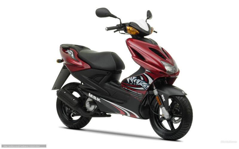 Red and Black Scooter — Neutral, Photograph, Seat, Handlebars, Headlight