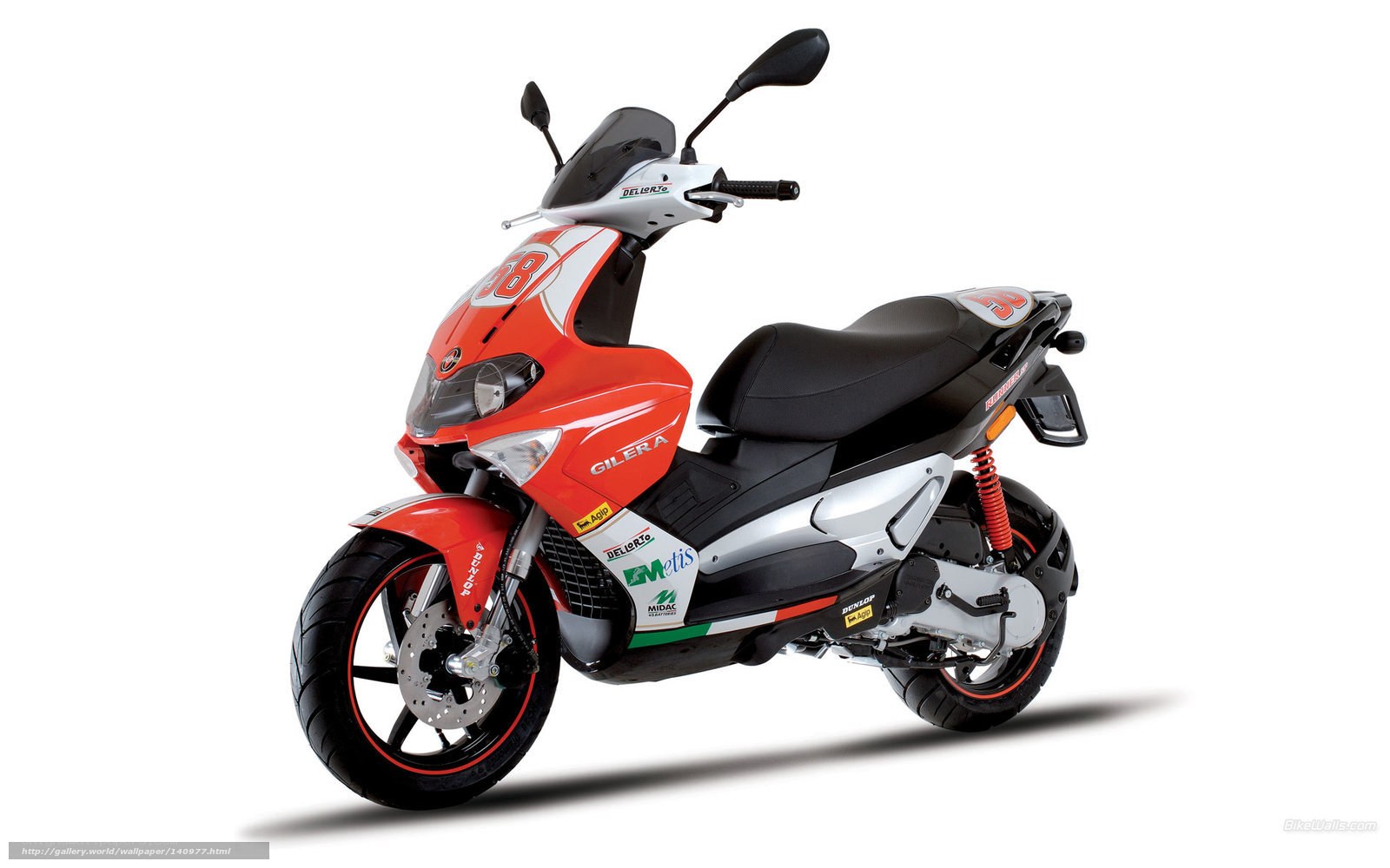 red and black scooter