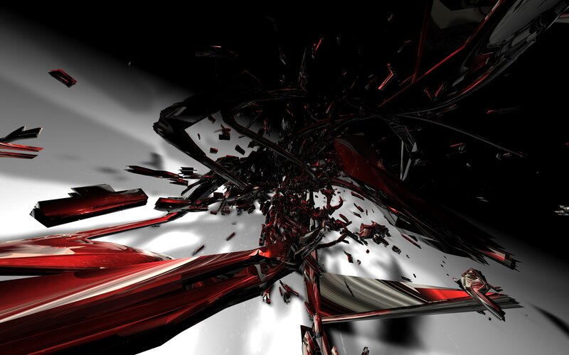 Red and Black Shattered Fragments