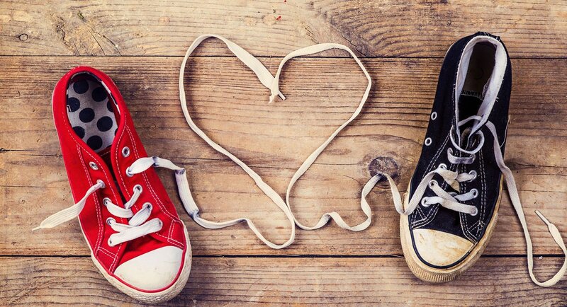 Red and Black Sneakers — Calm