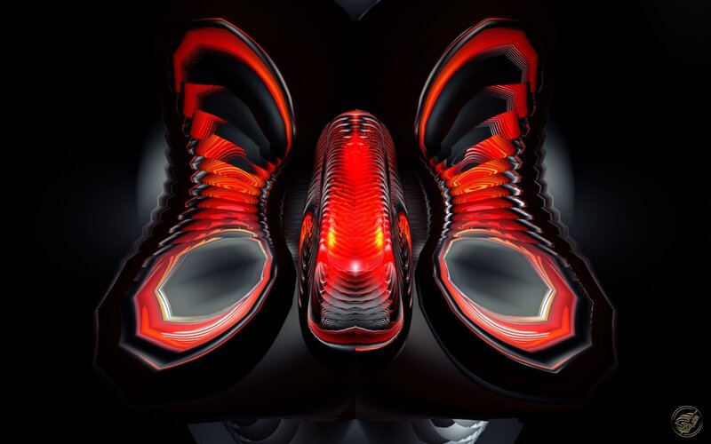 Red and Black Sneakers
