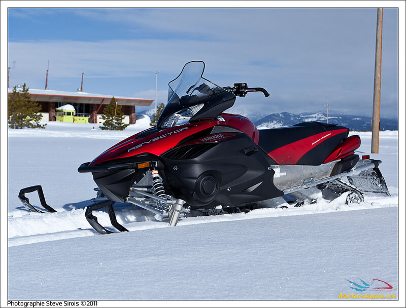 Red and Black Snowmobile