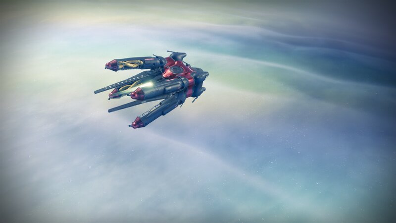 Red and Black Spaceship — Blue