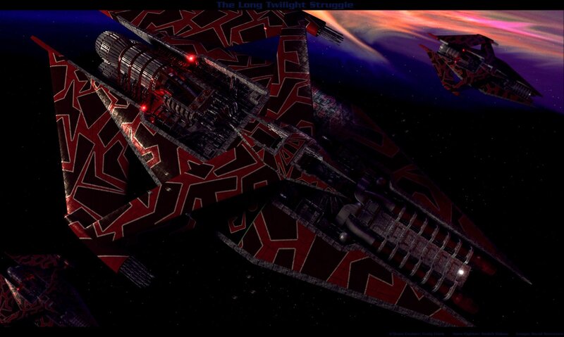 Red and Black Spaceships