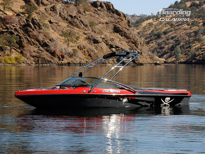 Red and Black Speedboat