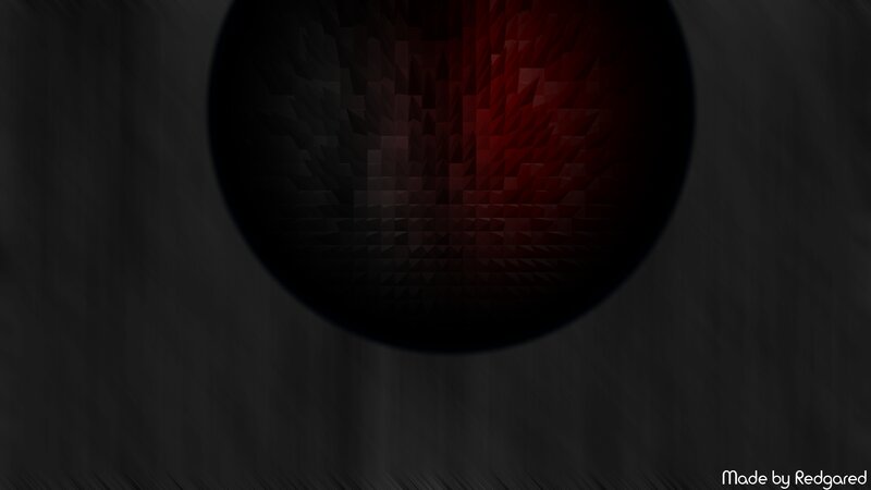 Red and Black Sphere — Dramatic