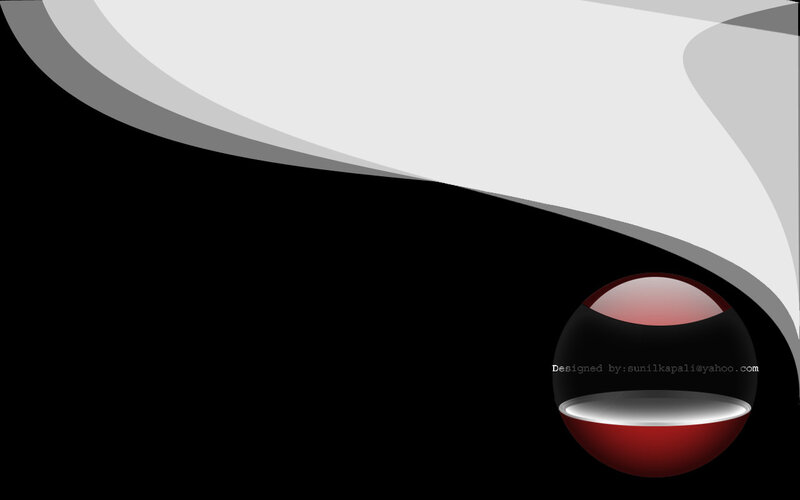 Red and Black Sphere — Minimalist