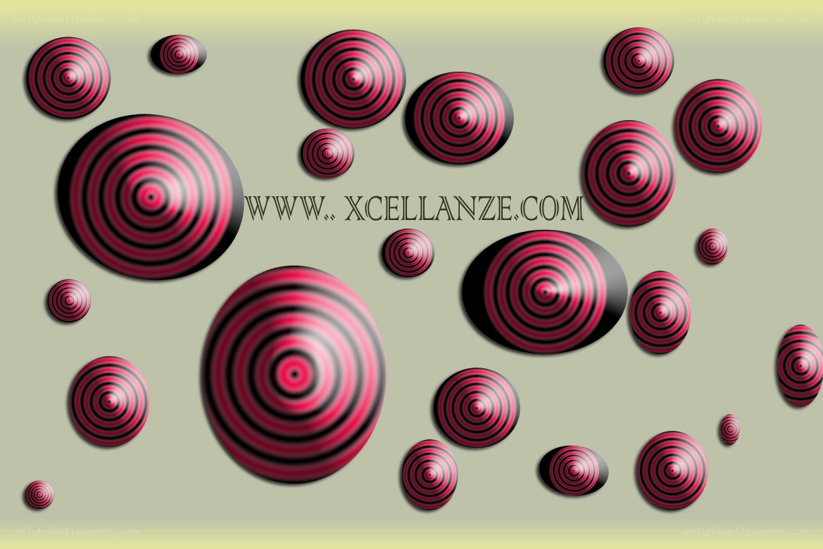 red and black spiral circles