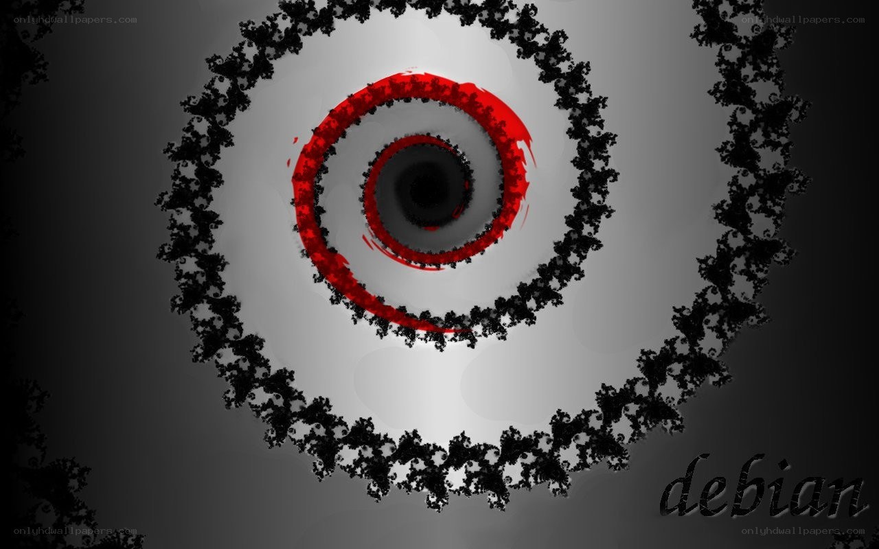 Red and black spiral design