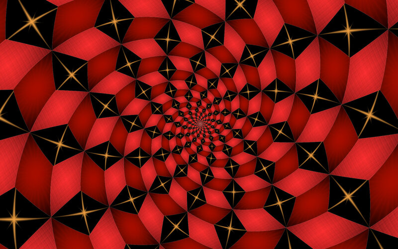 Red and black spiral fractal