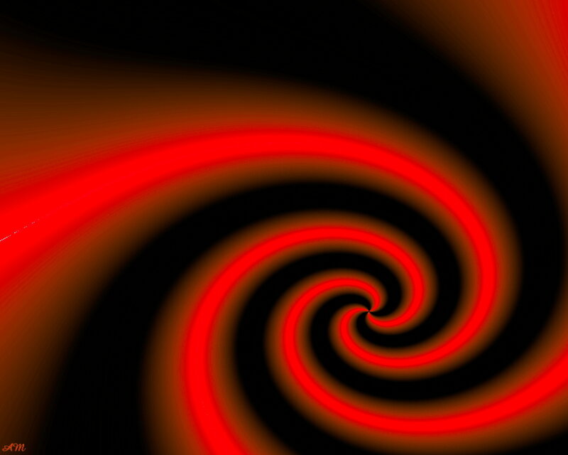 Red and black spiral pattern