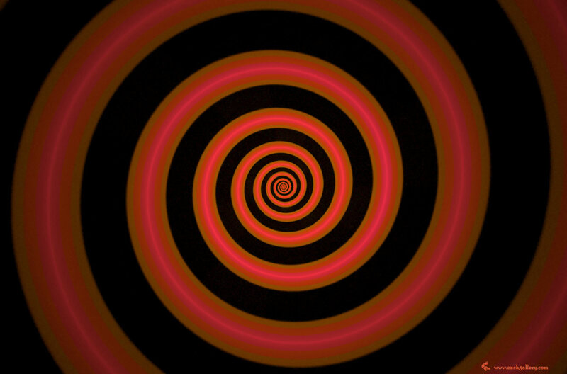 Red and black spiral tunnel