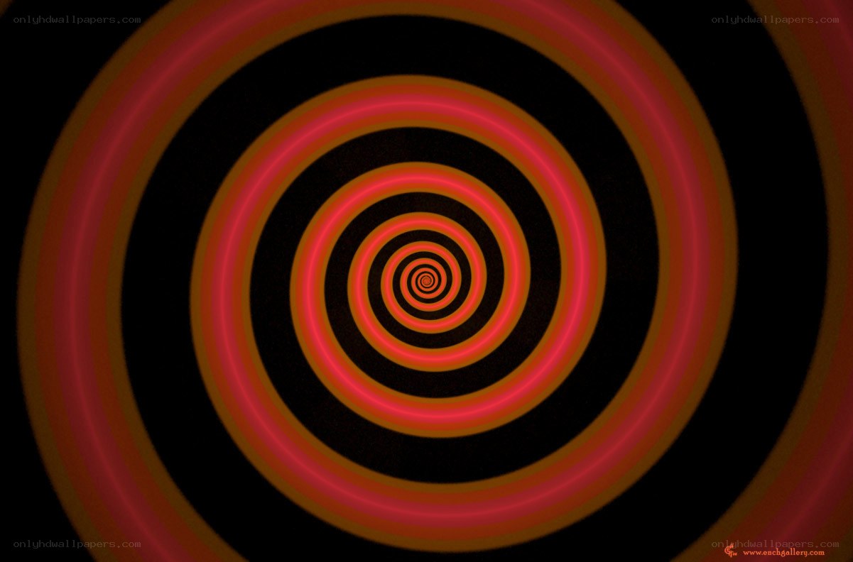 Red and black spiral tunnel