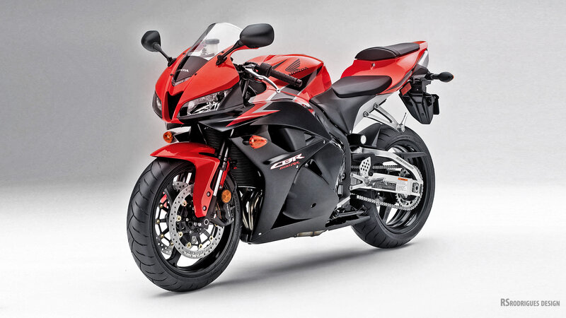 Red and Black Sport Motorcycle — Neutral, Photograph, Windshield, Rearview Mirrors