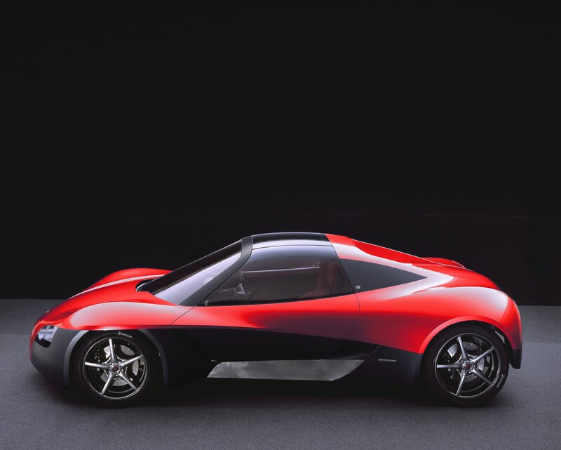 Red and black sports car