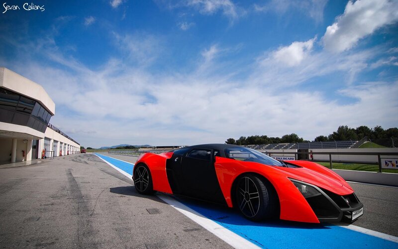 Red and Black Sports Car — Dramatic, Afternoon