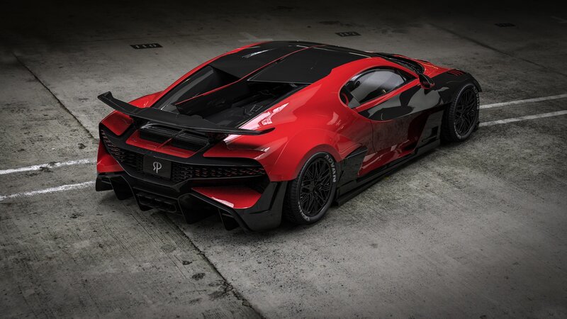 Red and Black Sports Car — Dramatic, Photograph, Concrete Floor