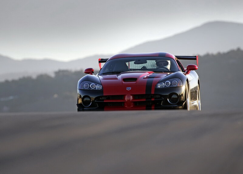 Red and Black Sports Car — Dynamic, Sunset