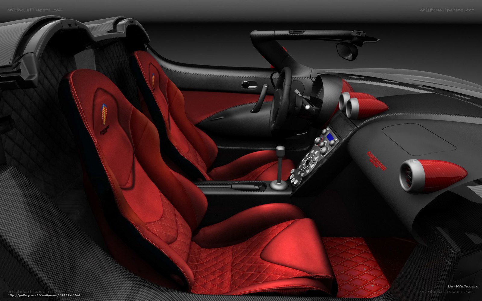 red and black sports car interior
