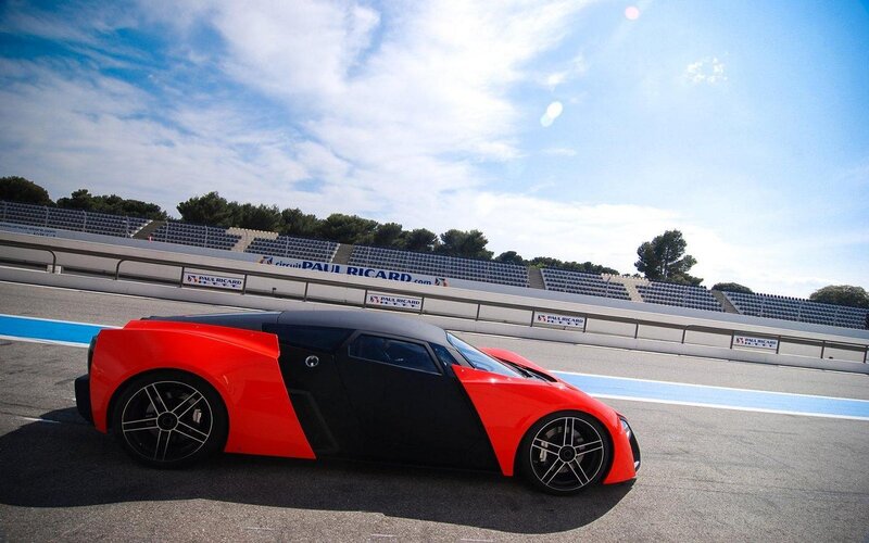 Red and Black Sports Car — Sunny