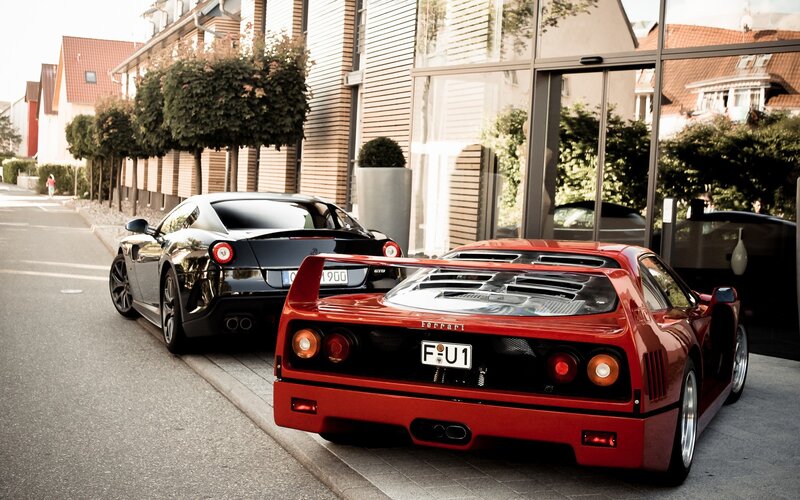 Red and Black Sports Cars — Calm