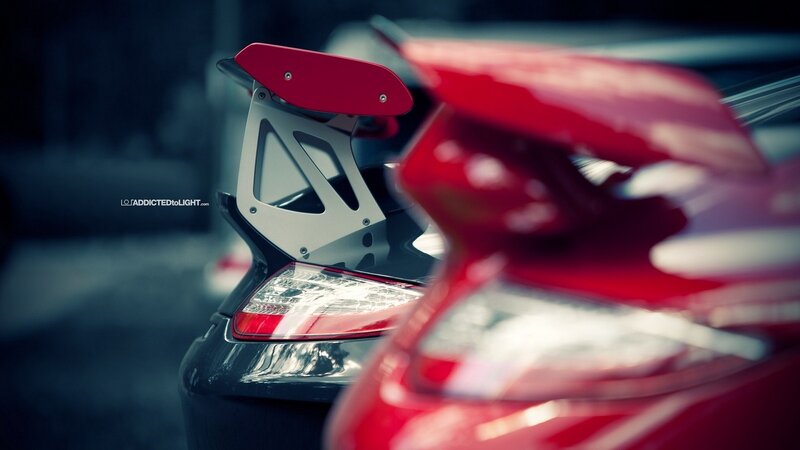 Red and Black Sports Cars — Dramatic, Photograph
