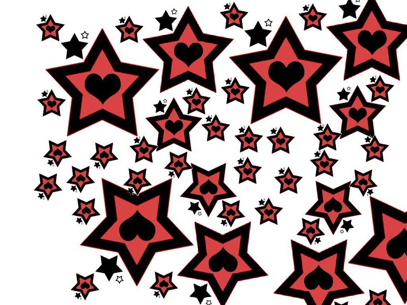 red and black star pattern