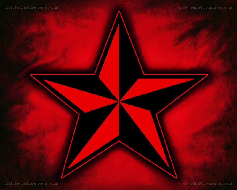 red and black star symbol