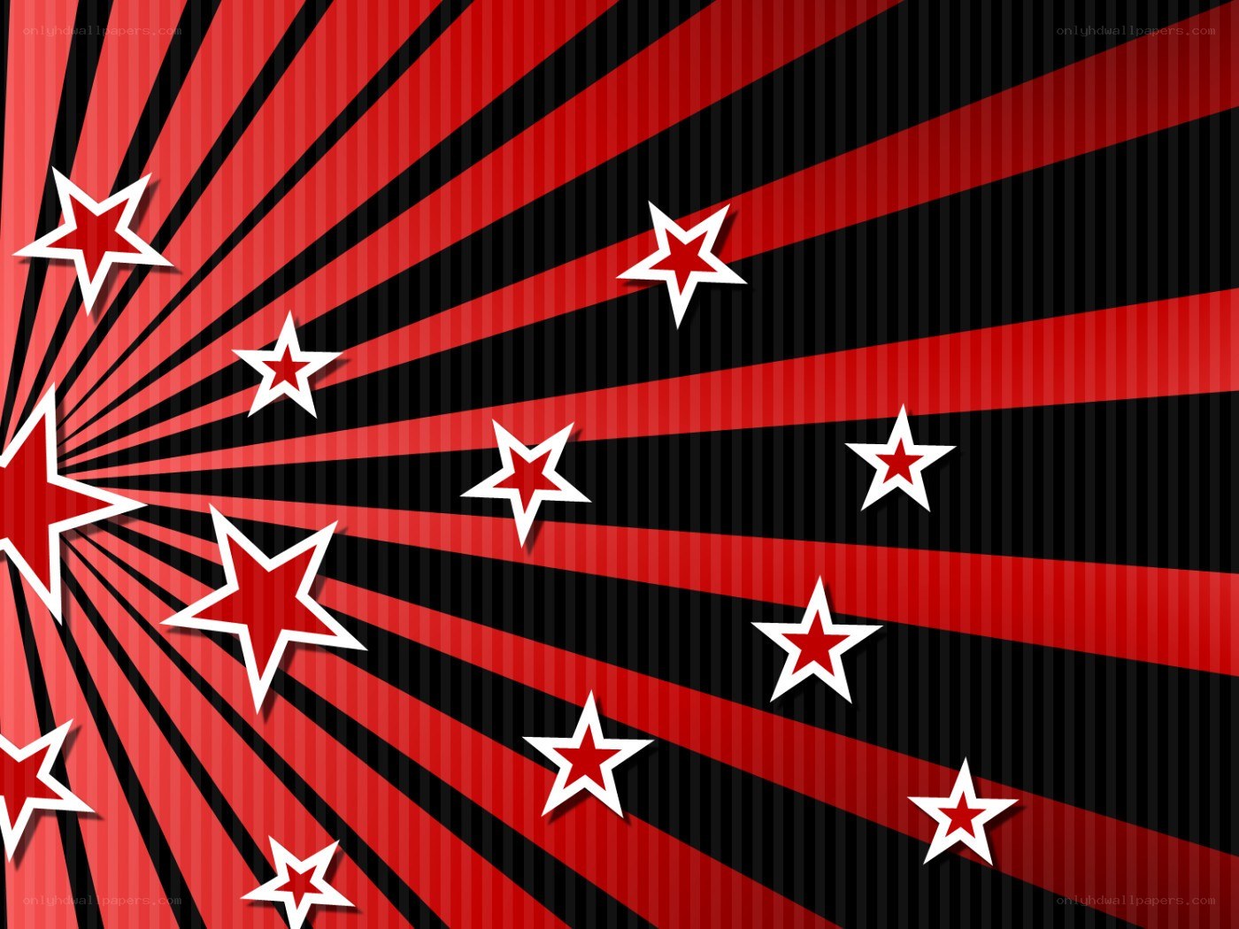 red and black starburst design