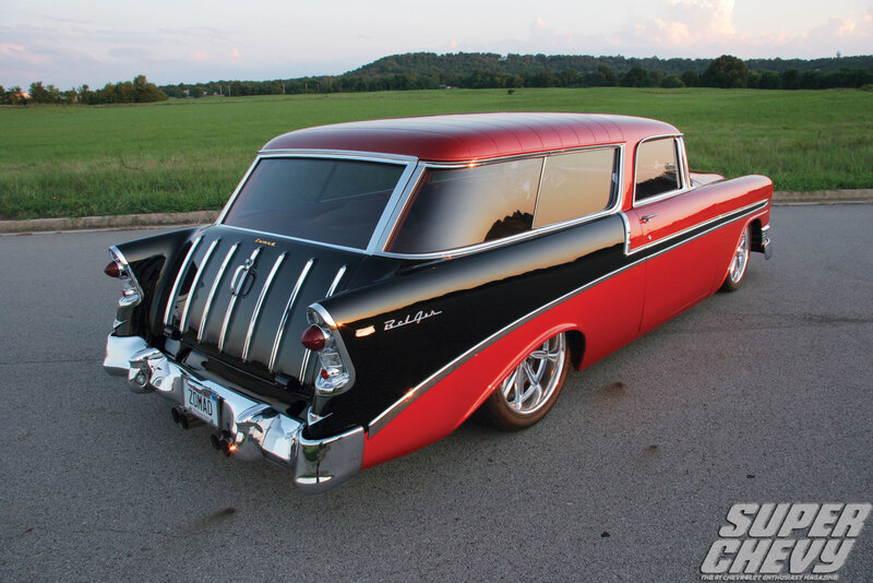 Red and Black Station Wagon