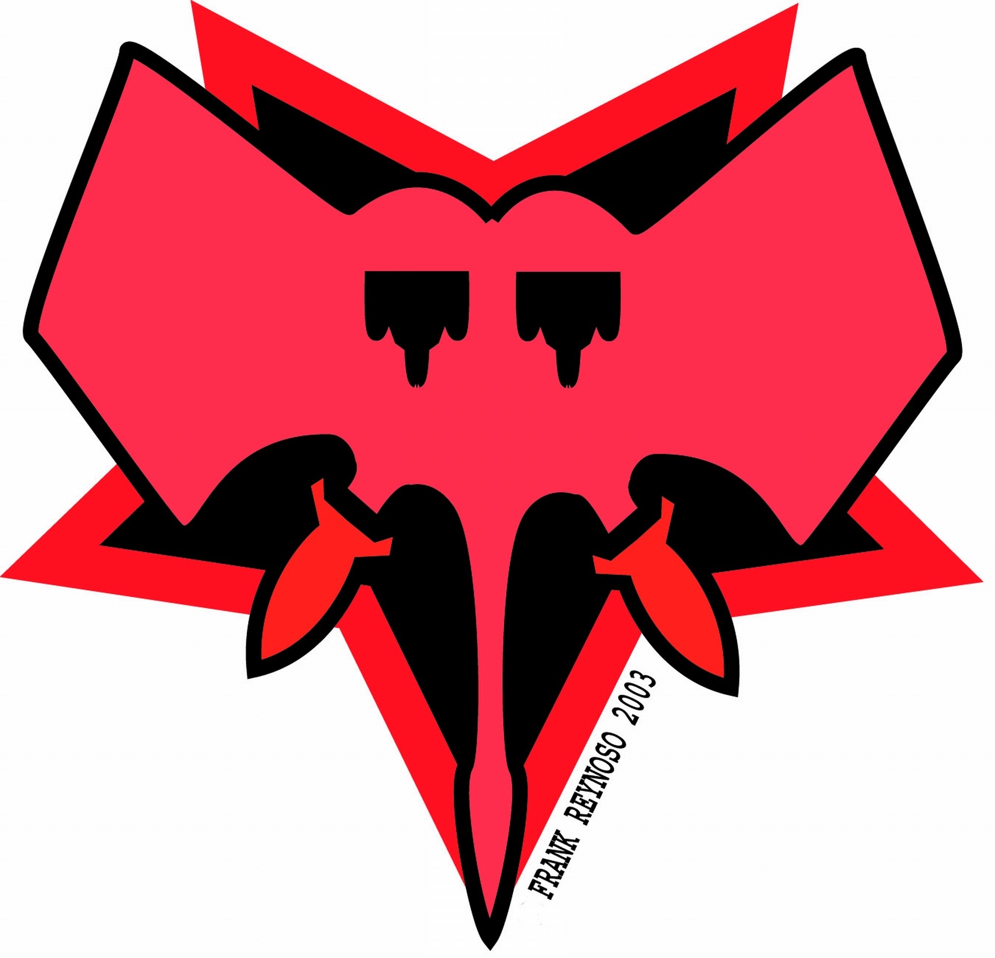 red and black stylized logo
