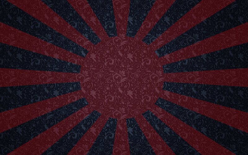 red and black sunburst pattern