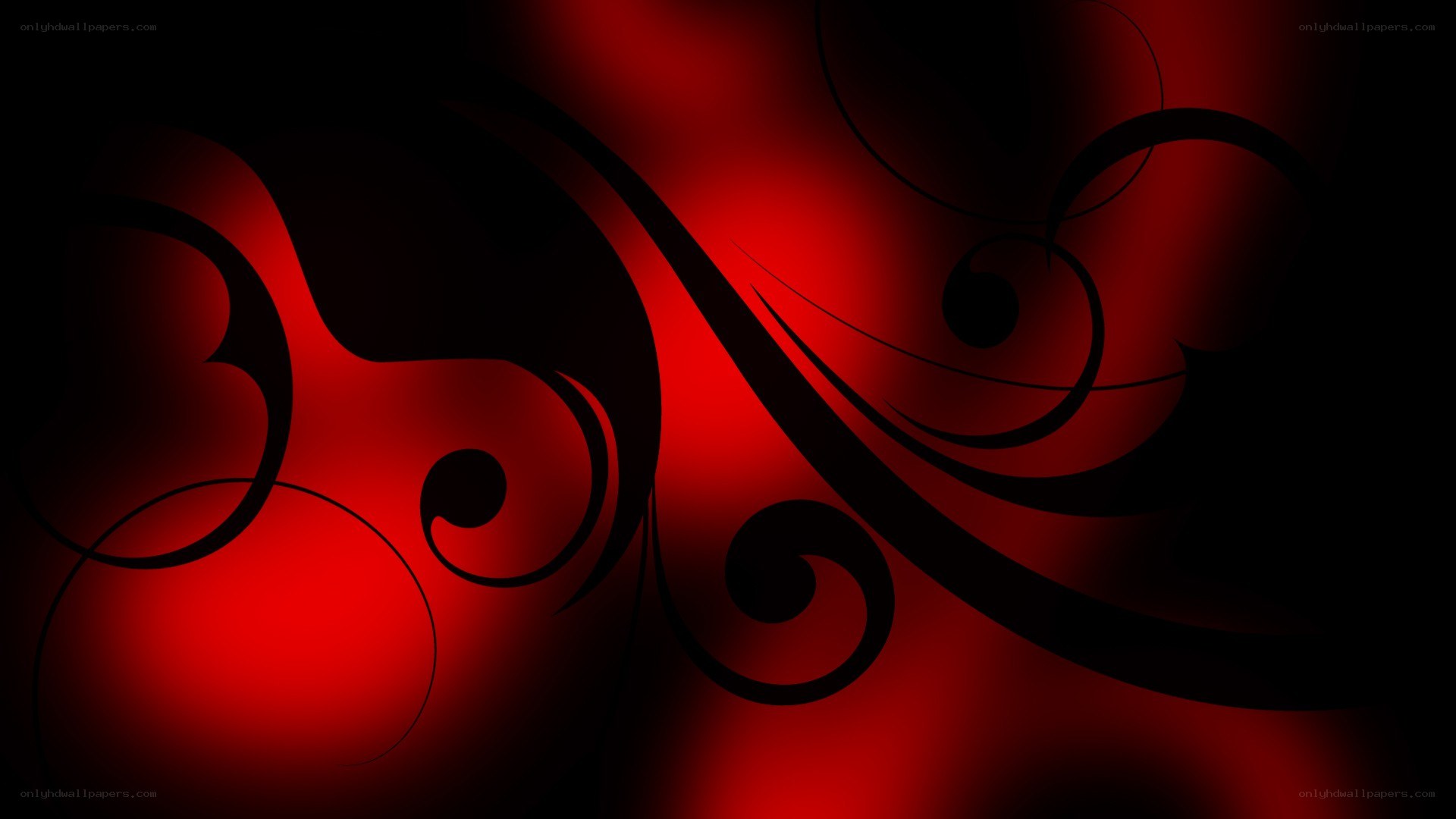 red and black swirl design