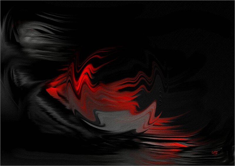 Red and Black Swirl — Dramatic